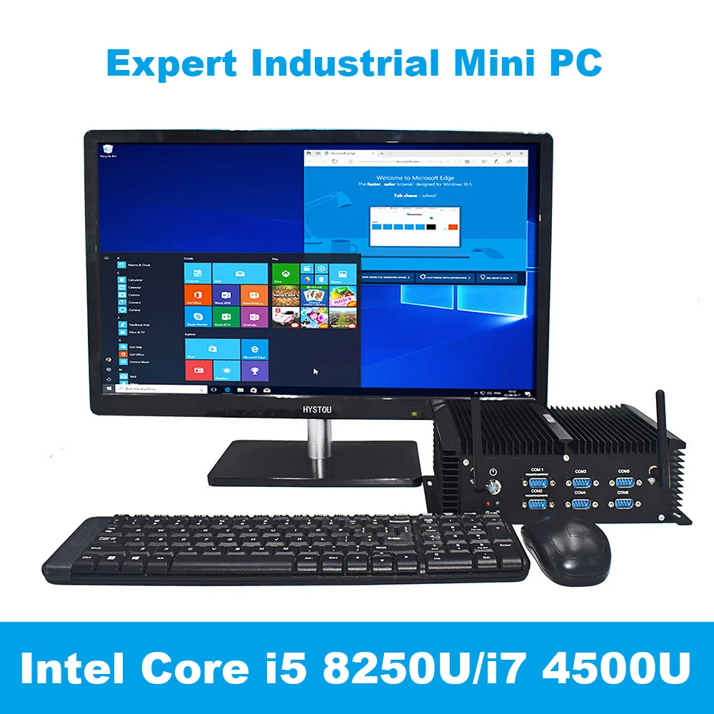 

8th Gen industrial Computer Core i5 8250u 8350u 2 intel nuc win10 VGA HDMI RS485 fanless core i7 linux J1900 Serial Parallel PC
