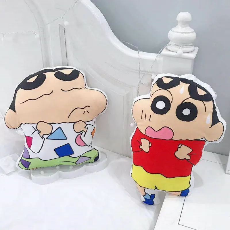 Забавная напечатанная Crayon Shin-Chan мягкая подушка креативная маленькая белая плюшевая подушка-собачка Диван Мягкая Подушка Декор кровать сон