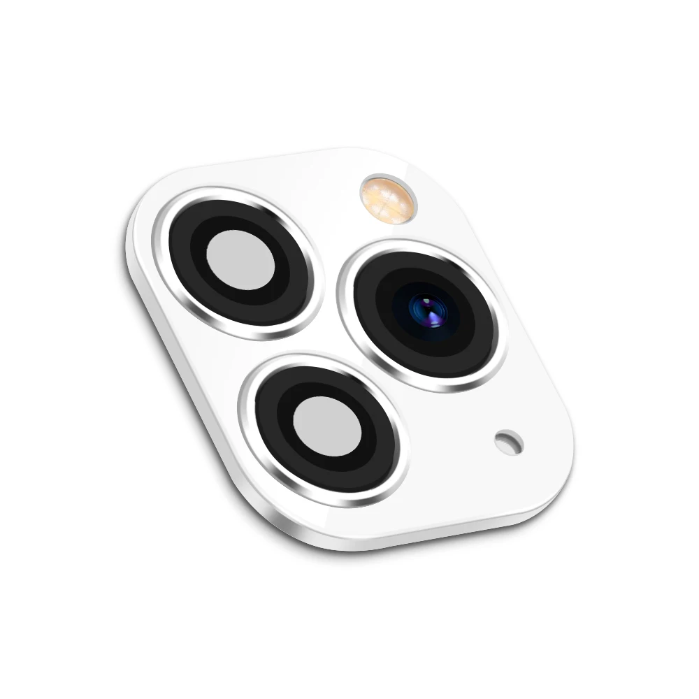 white Поддельная камера наклейка на рассеиватель для IPhone крышка защита экрана Поддержка Вспышки стекло люкс для IPhone XR X ЗАМЕНА на IPhone 11 Pro M - Цвет: white