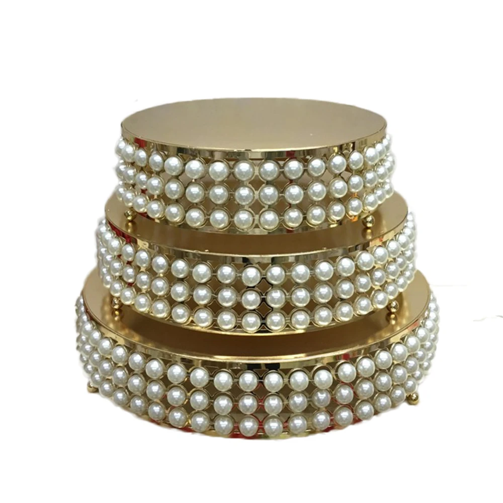Cake Stand Metal Pearl Cupcake Stand Supplier Baking Pastry Cake
