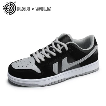 

Pu Leather Flat Shoes for Men Sneakers Spring Autumn Men Casual Shoes Lace-up Low Top Men Women Sneakers tenis masculino