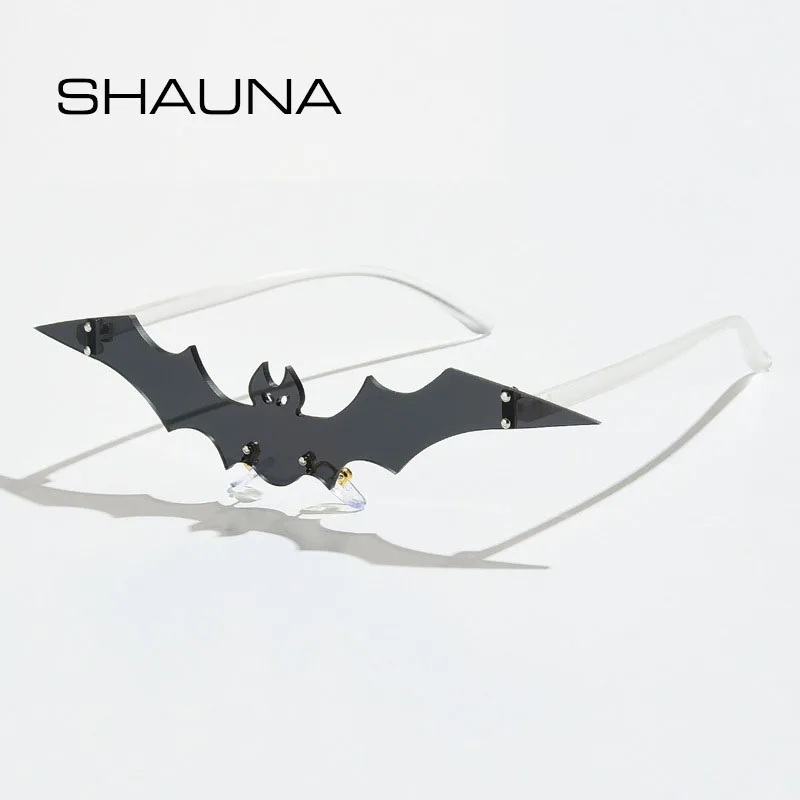 

SHAUNA Bat Halloween sunglasses Trending Rimless Glasses