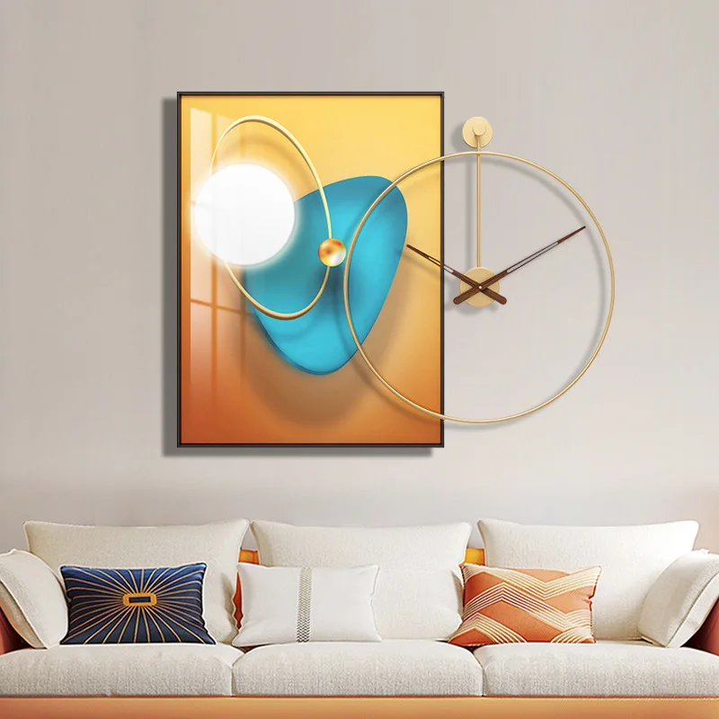 

Gold Large Wall Clock Modern Design Metal Wall Watches Home Decor Silent Clocks Nordic Living Room Decoration Reloj De Pared