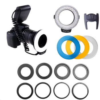 

RF-550D LED Macro Ring Flash for Canon Nikon Pentax Olympus Panasonic Camera Ring Photography Flash external Speedlite fc100