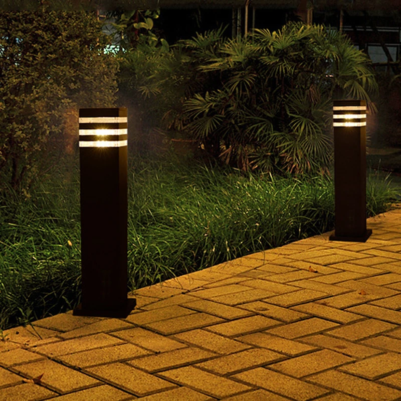 Alumínio ao ar Conduziu a Luz do Gramado Lâmpadas à Prova Luz para Jardim Livre Moderno Gramado d' Água Led Paisagem Quintal Ac85-265v Ip65 10w 60cm 6 Lâmpadas À Prova D' Água LED Paisagem