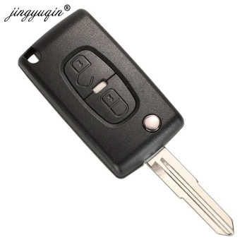 Keyforkess per Peugeot 4007 ET 4008 Citroen c-crosser C4 Aircross 2 pulsante Flip chiave a distanza caso Shell Fob MIT-11R lama CE1731 - Jingyuqin per Peugeot 4007 ET 4008 Citroen c crosser C4 Aircross 2 pulsante Flip chiave