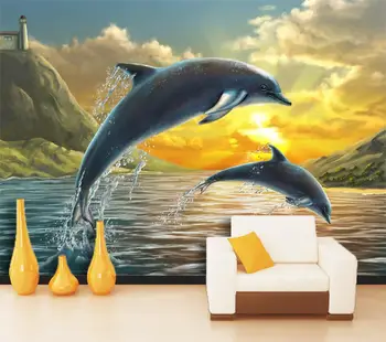 

[Self-Adhesive] 3D Dolphin 964441 Wall Paper mural Wall Print Decal Wall Murals