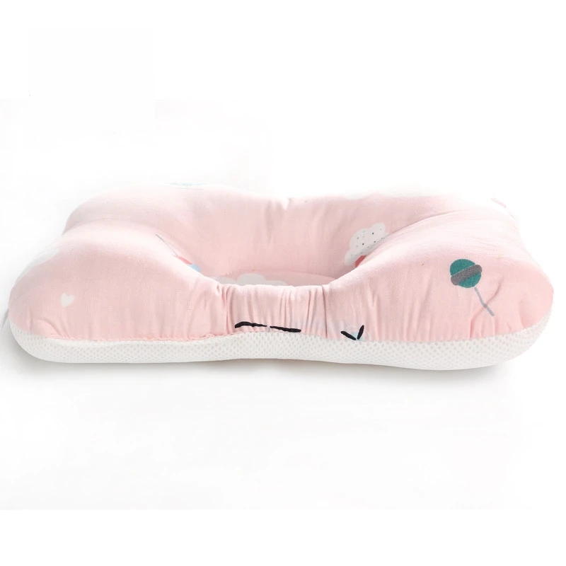 Baby Newborn Pillow  Print Shaping Anti-bias Pillow 0-1 Years Old Infant Cotton 3D Mesh Breathable Pillow Baby Beddings Cushions (4)