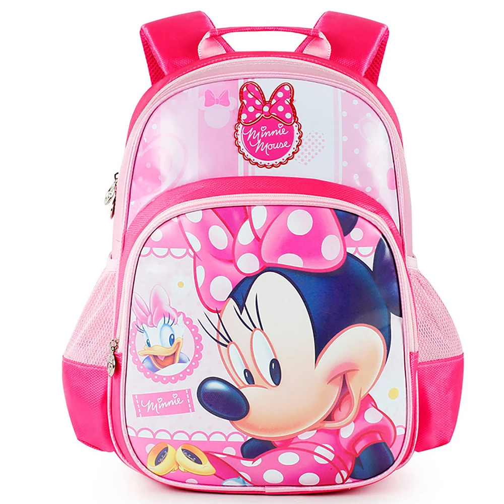 Disney 3D Minnie Backpacks Fashion Bag For Student Schoolbag Brand Kids waterproof Large Capacity Party Cartoon Baby Gift Girls
