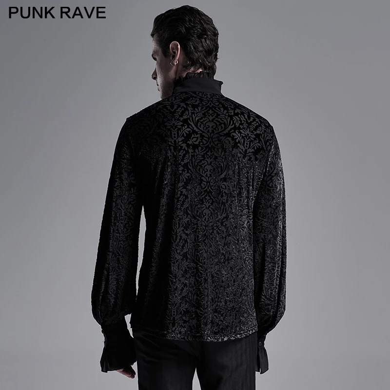 Punk Rave Men's Shirt Gothic gorgeous shirt Black Visual Kei Party clothing WY1280
