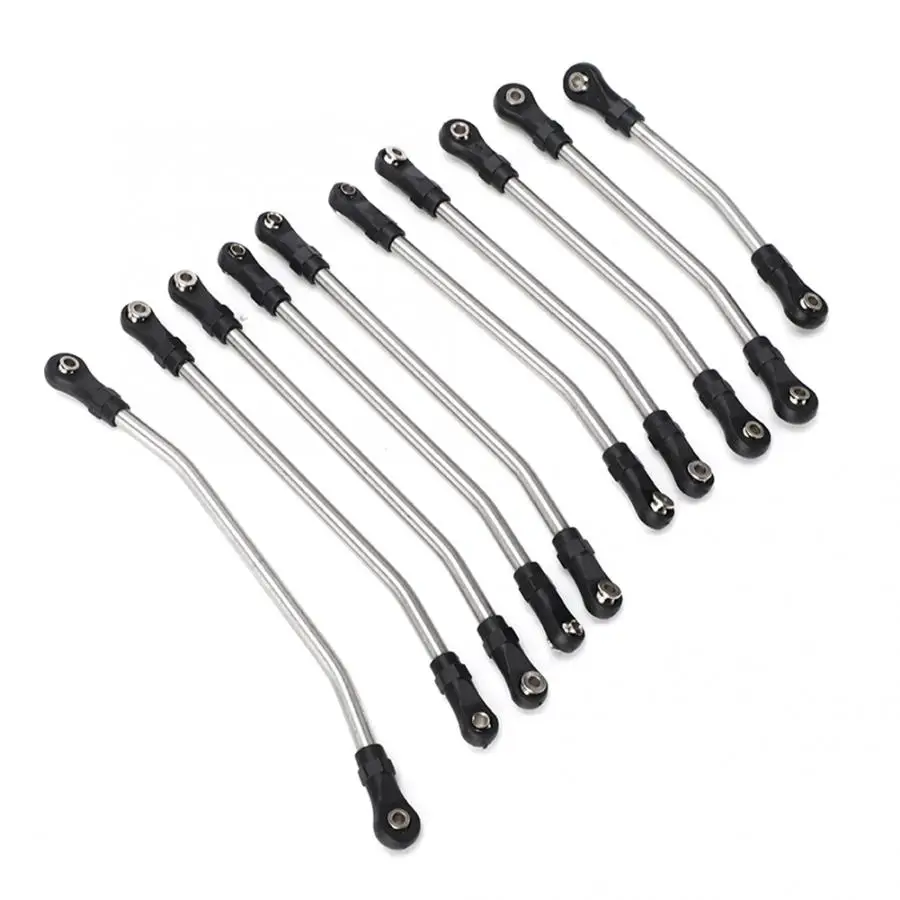 

Hot 10pcs Curved RC Car Lever Steering Rod Upgrade Parts Fit for Axial scx10 II 90046 90047 90075 RC Car Model Accessory