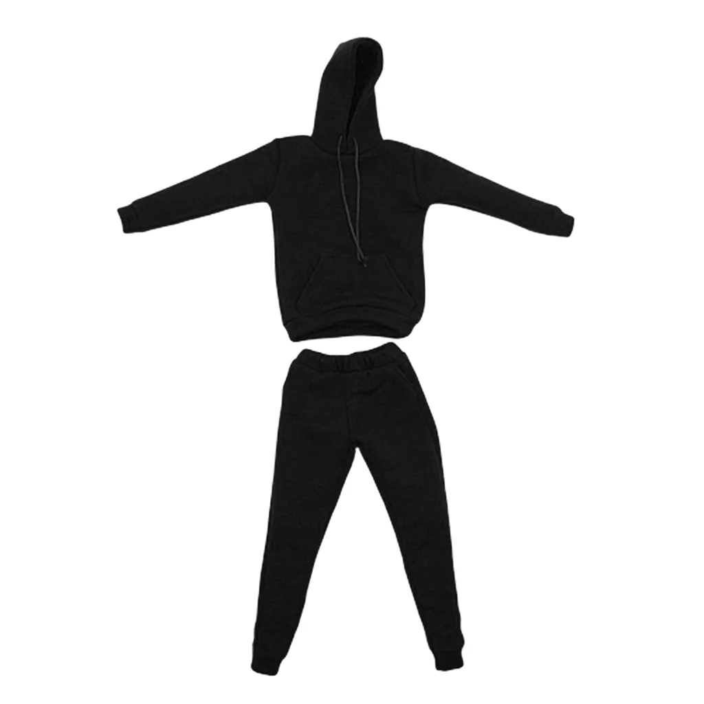 1/6 Action Figure Accessories Hooded Tops and Pants Set, Clothing for   Kumik 12inch Male Figures
