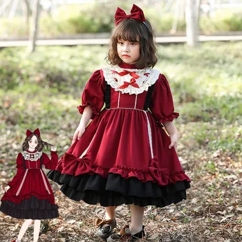 

New Cotton Girls Lolita Princess Dress Costumes Cosplay For Children Birthday Party Photography Art Photo Daily Lolita Suit