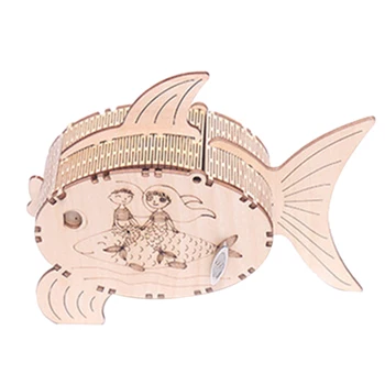 

DIY Wooden Assembly Construction Jigsaw Puzzle Stereo Woodcraft Model Kit Model Building Kits For Kids - Little Fish