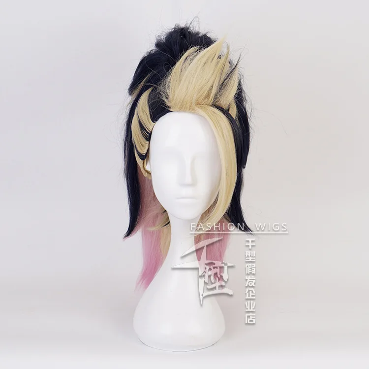 

Game League of Legends Cosplay Akali Synthetic Hair LOL KDA The Baddest Akali Wig Women Halloween Party Role Play Wigs