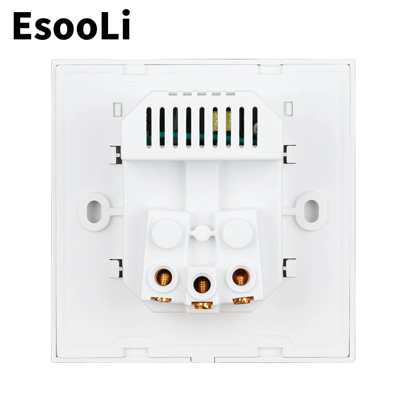 Розетка стеновая EsooLi стеклянная с двумя USB портами 2 1 А 16 А|Электрические розетки|