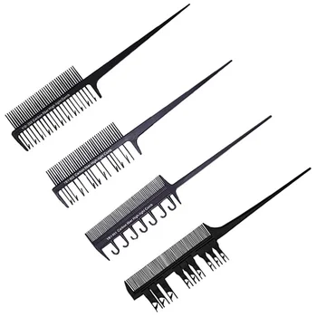 

4pcs Hair Styling Combs Professional Carbon Fiber Tail Comb Hair Coloring Comb Highlight Comb Tint Comb Hair Dyeing Comb for Bar