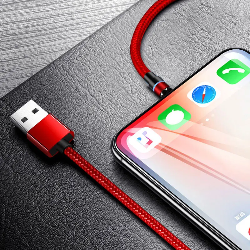 Магнитный кабель для быстрой зарядки usb type C кабель с подзарядкой магнитного зарядного устройства для зарядки данных Micro USB кабель для телефона для iphone USB шнур - Цвет: Красный