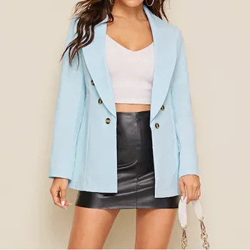 

New Fashion Women Casual Coat Jackets Ladies Autumn Solid Button Tops Long Sleeve Loose Overcoat Coat Jackets Famale #831