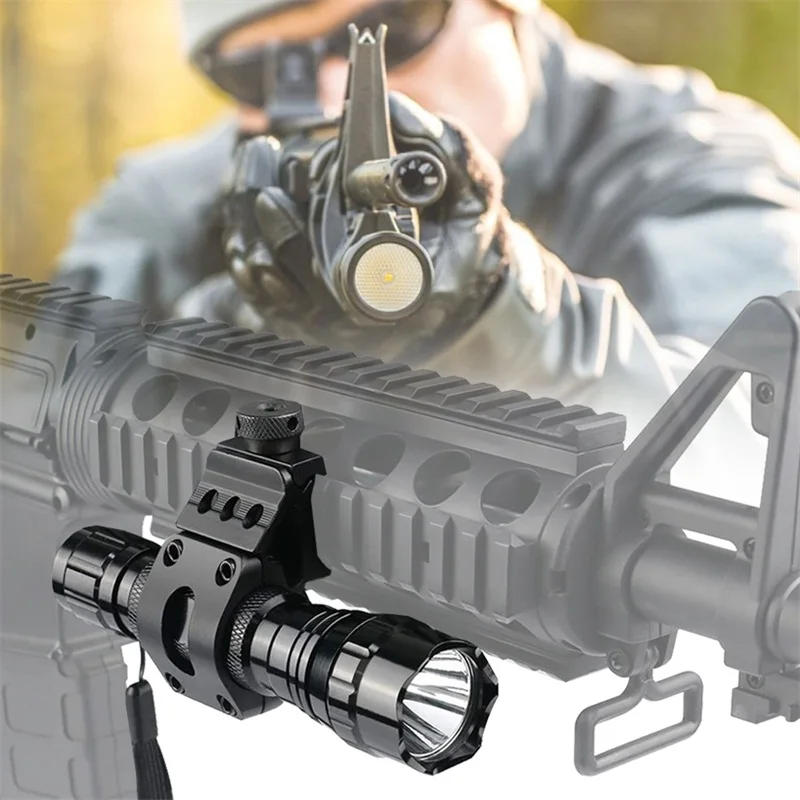 1200 Lumen Flashlight Waterproof Led Pistol light Under Barrel flashlight Airsoft Lamp Picatinny Mount Tactical Hunting Equipmen