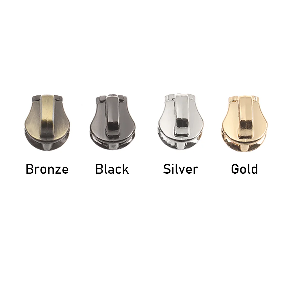 5/10Pcs Zipper Pull Head Repair Replacement Universal Zip Slider Teeth Rescue Copper Tooth Zippers Sewing Clothes Accessories