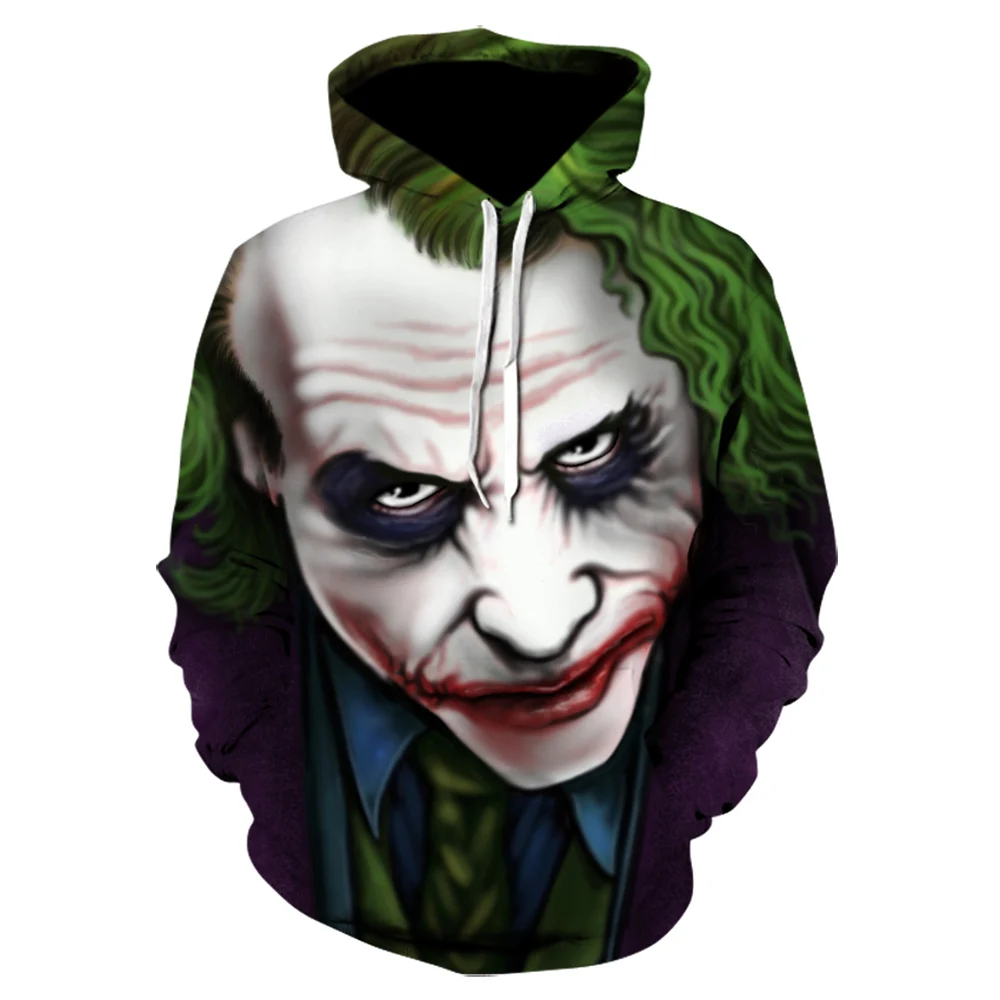 Харадзюку модная толстовка с 3D принтом клоуна покера Мужская брендовая Повседневная Спортивная толстовка с капюшоном Размер Джокер зимняя куртка для мужчин - Цвет: WE-908