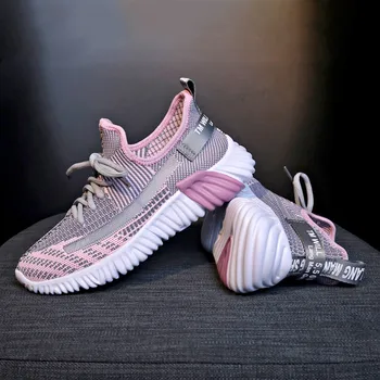 

Women's Casual Shoes Flyknit Fashion Snakers Woman's Air Mesh breathable Leisure Shoes Comfortable Outdoor Trend Flats Shoes New