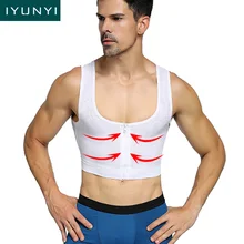 IYUNYI Корректор осанки Формирователи топы для мужчин для похудения грудь тренажер сжимающий корсет формирователь тела кроп-топ на бретельках