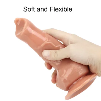 OLO Fake Dog Animal Penis Sex Toys for Women Big Dildos with Suction Cup Female Masturbation Anal Plug Sex Shop 4