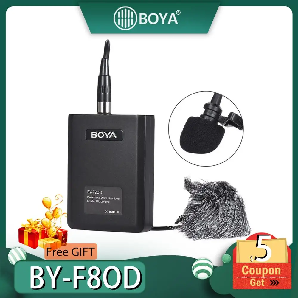 BOYA BY-F8OD XLR петличный инструмент микрофон для вокальной акустической гитары применение театральный музыкальный сценический фильм