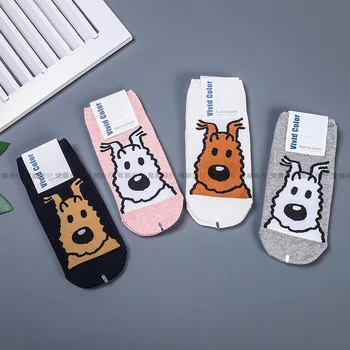 

Korean Ankle Socks Kawaii Women Cotton Woman Sox Dog Colorful Standard Sock Cartoon Ladies Summer Trendy Lady Calcetines Hombre