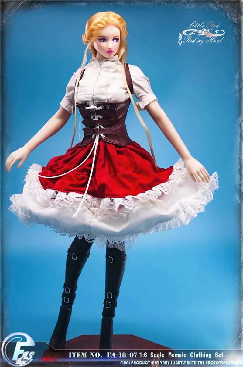 

Best Sell 1/6 Little Red Riding Hood Gothic Lolita Female Clothes Set Figure Toys For Baby Gift In Stock