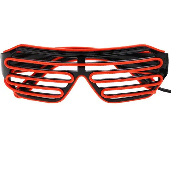 orange СВЕТОДИОДНЫЙ мигающий стеклянный светильник EL Wire Up Glasses светящийся светильник ing новинка подарок яркий для дня рождения украшения на Хэллоуин, Рождество - Цвет оправы: orange