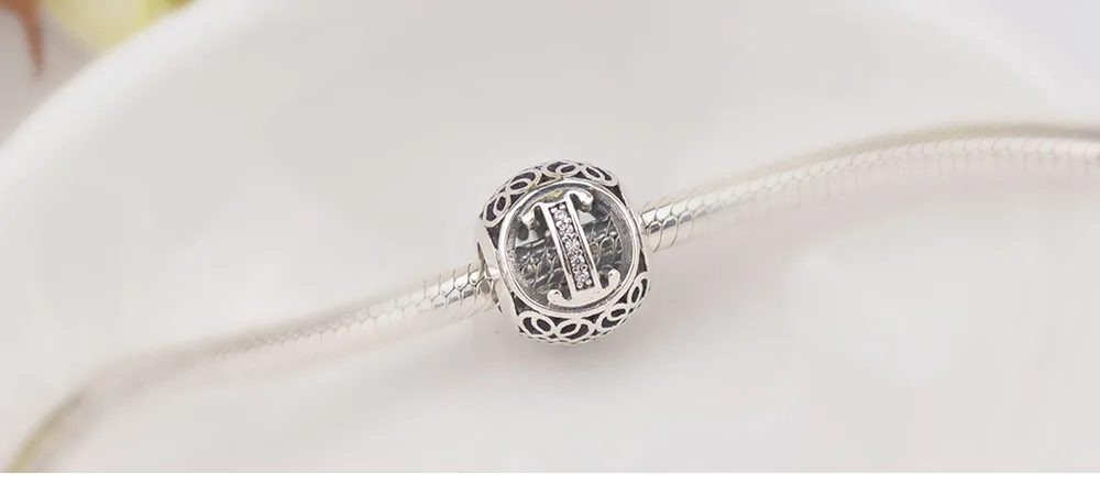 PDB ZZ 56 925 Sterling Silver Bracelet Charm Bracelet 925 silver 26 letters original Charm Beads