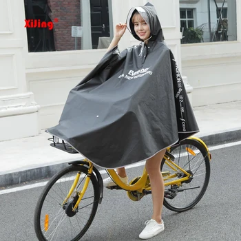 

High quality Mens Womens Cycling Bicycle Bike Raincoat Rain Cape Poncho Hooded Windproof Rain Coat Mobility Scooter Cover
