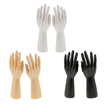 

3 Pairs 12" Retail Store Male Mannequin Right Left Hand Jewelry Ring Bracelet Gloves Display Stand Holder Rack Model