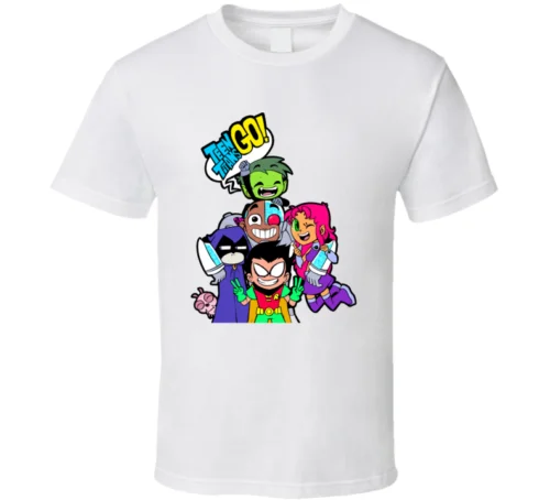 

Teen Titans Go! Tv Superheroes T Shirt Adult Summer Streewear Size:S-3Xl