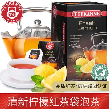 

Free shipping 40g/box Teekanne Germany imports fresh lemon black tea, black tea, lemon perfume, fruit tea bag tea.