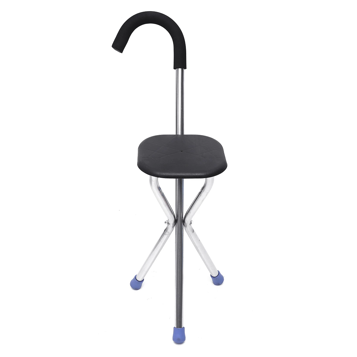 2 In 1 Portable Folding Stainless Lightweight Walking Stick With Seat Tripod Stool Portable Walking Cane Chair For Old People Walking Sticks Aliexpress