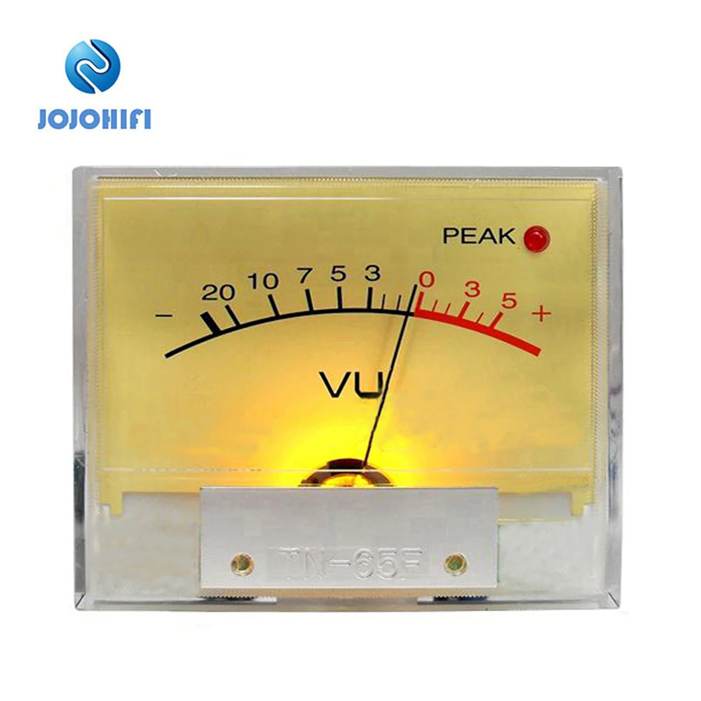 1pcs PEAK Lamp TN-65F High-precision VU Meter Table Head op amp DB Power Amplifier Mixer level lamp peak Sound Pressure Meter