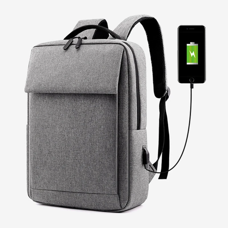 

Men's Women's Business Casual Laptop Backpack 15.6-Inch Solid Color Foreign Trade Cross Border Backpack