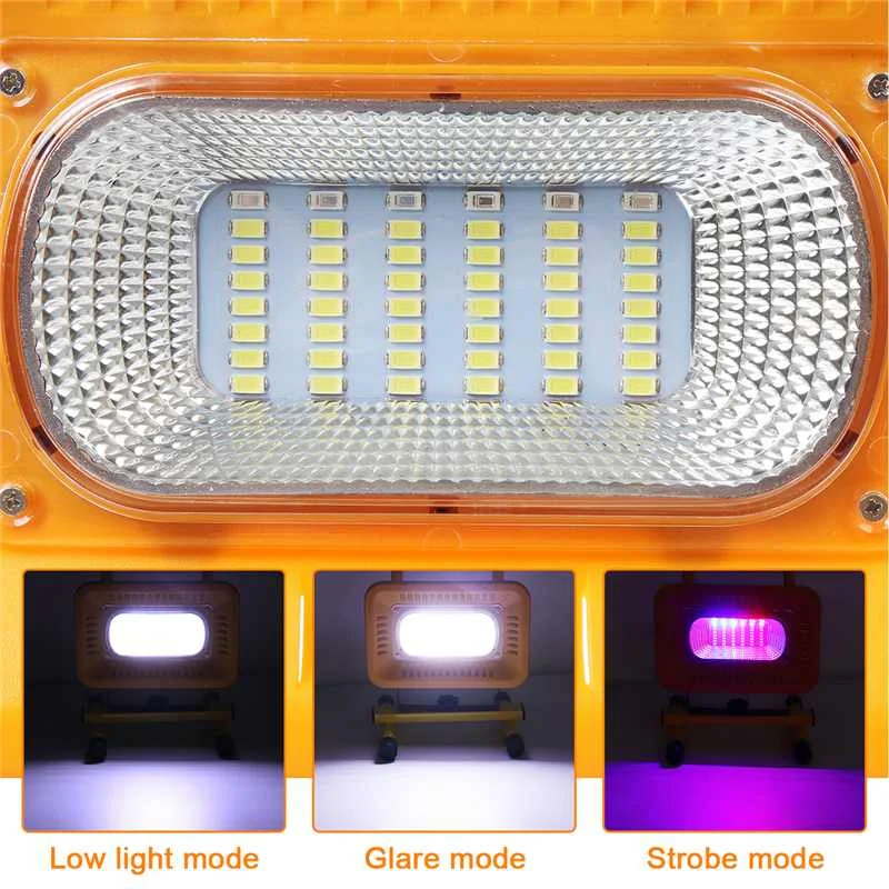 Portable LED Work-Light Cordless Rechargeable Lamp Waterproof Power Bank Outdoor