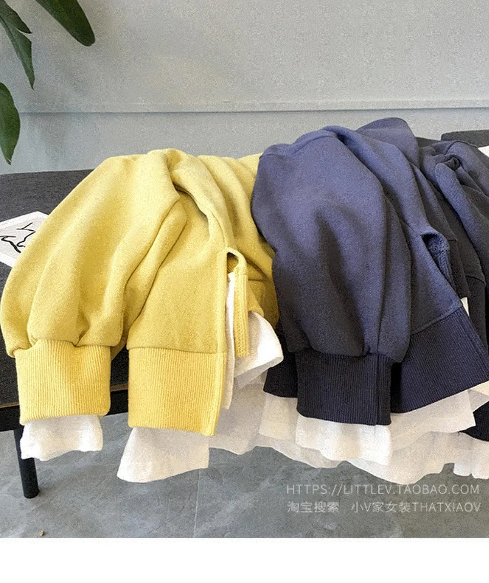 Новые свободные женские толстовки с круглым вырезом женские Пуловеры Лоскутные свободные брендовые топы плюс размер 4XL Толстовка с длинным рукавом толстовки