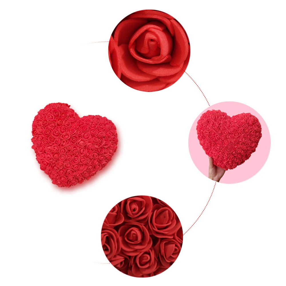 25cm červený růže milovat preserved květin roses srdce tvarované věnec vánoce dárky ženy valentines dar valentine's den dosavadní