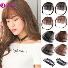 AIYEE 6 дюймов волосы на заколках короткие челки синтетические волосы прямые передние поддельные бахрома воздушные челки волосы для наращивания челка для женщин