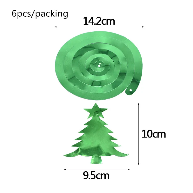 6pcs/set Christmas Spiral Hanging Deco Mini Christmas Tree Banner Snowflake  Swirl Ceiling Deco For New Year Xmas Party Ornaments - AliExpress