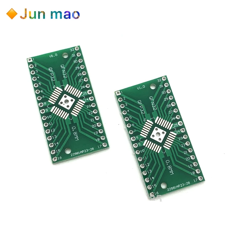 Адаптер преобразователь QFN32 QFP32 для DIP DIP32 20 шт. разъем PCB SMD 0 8 мм 65 штырьковый шаг