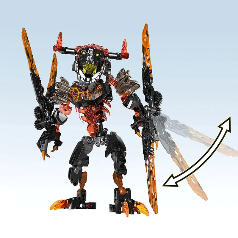 В наличии 2019The New KSZ 613-2 biochemic Warrior Bionicle Lava Beast строительные блоки кирпичи игрушки