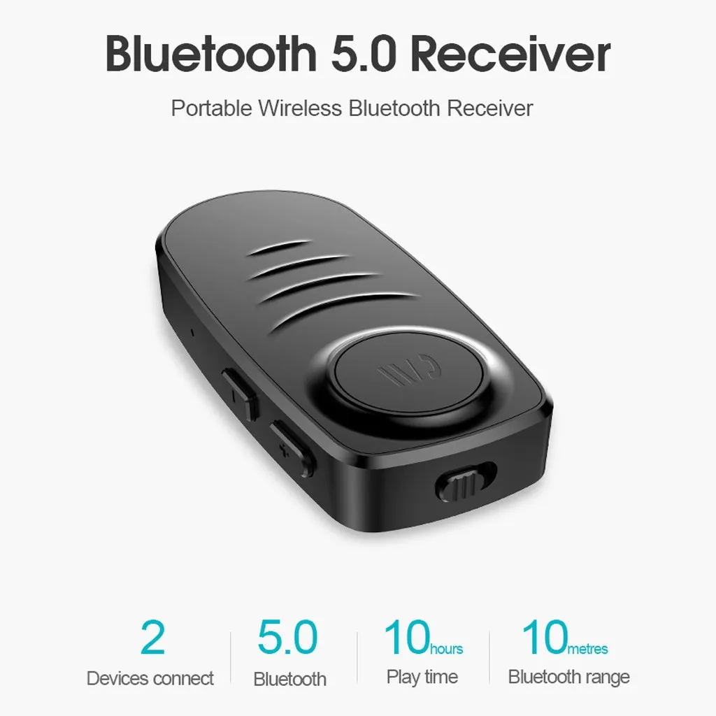 Автомобильный Bluetooth аудио приемник портативный Bluetooth 5,0 беспроводной 3,5 мм разъем громкой связи AUX автомобильный Bluetooth приемник