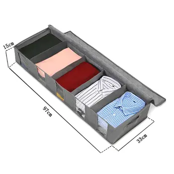 

8Non-woven 5 Compartments Clothing Organizer Storage Box Drawer Closet Organizers Boxes For Home Storage